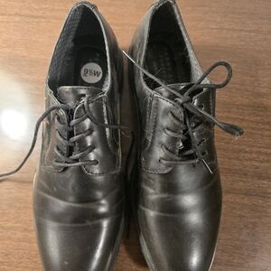 Perry Ellis Black Leather Oxfords